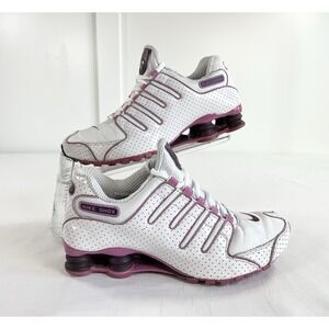 Vintage Y2K Nike Shox NZ White Purple 309246-155 Athletic Shoes Women's 9